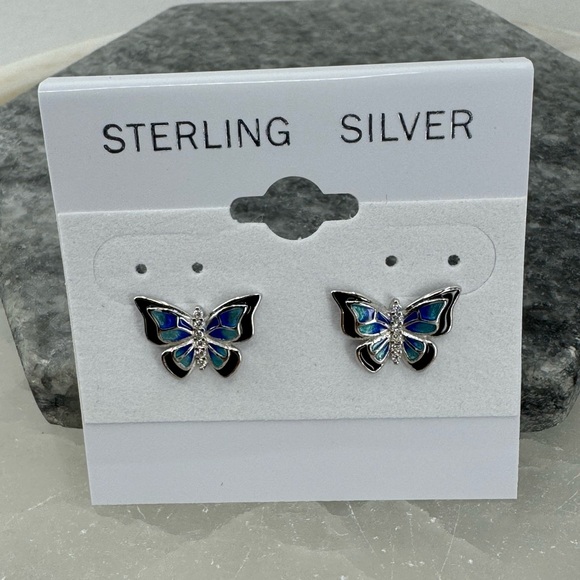 2/$30 Genuine 925 Sterling Silver Butterfly Earrings - Picture 9 of 9